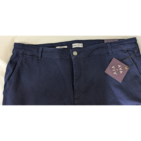 Womens Wide Leg Stretch Jeans Blue 22 High Rise - Picture 9 of 10